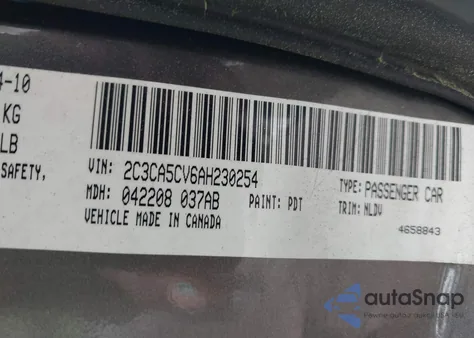 2010 Chrysler 300 Touring/Signature Series/Executive Series from USA, damaged, VIN 2C3CA5CV6AH230254